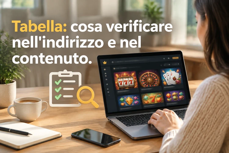 Tabella: cosa verificare nell'indirizzo e nel contenuto